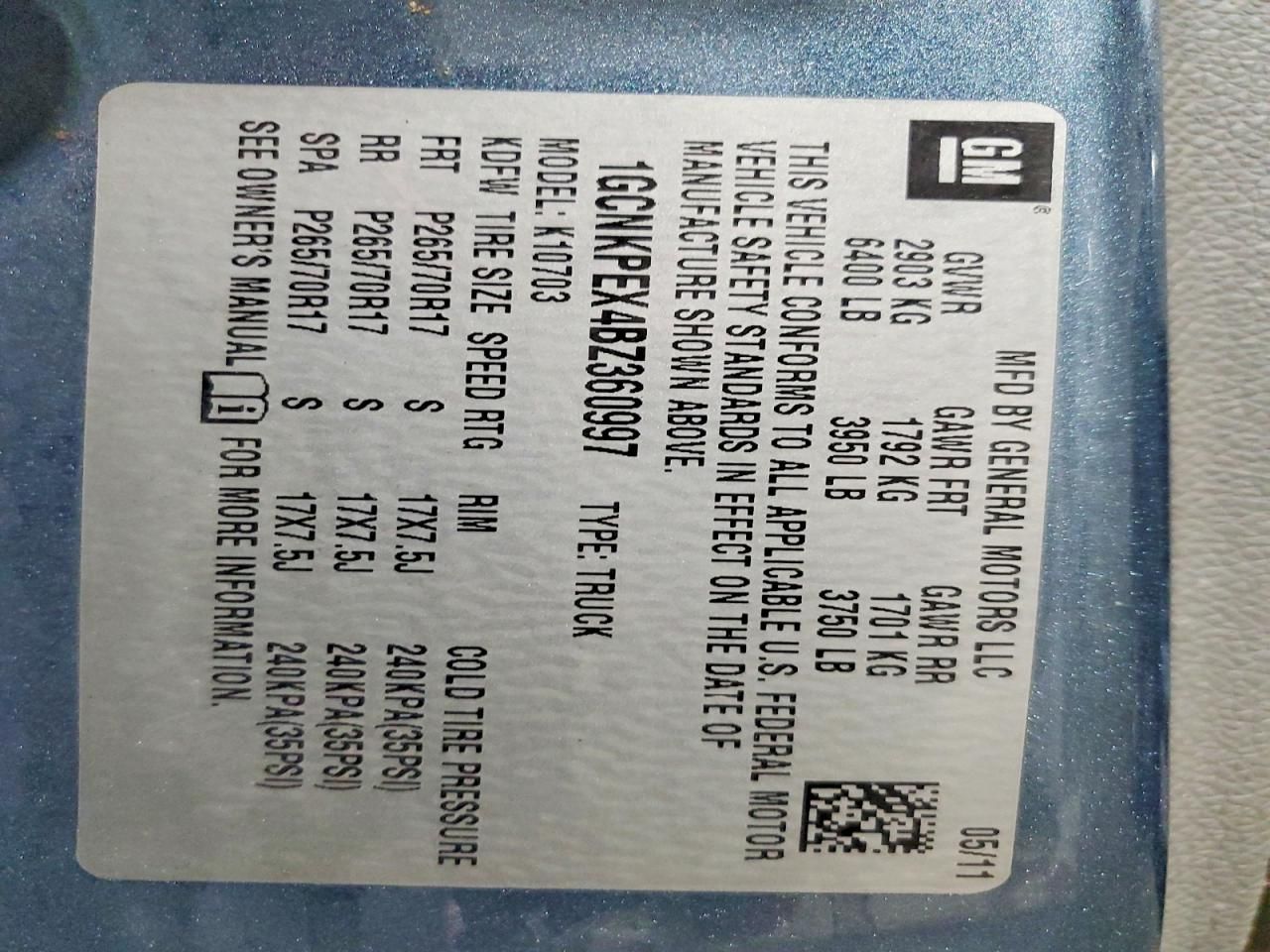 2011 Chevrolet Silverado K1500