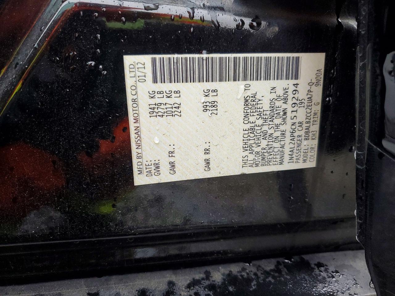 2012 Nissan Altima Base