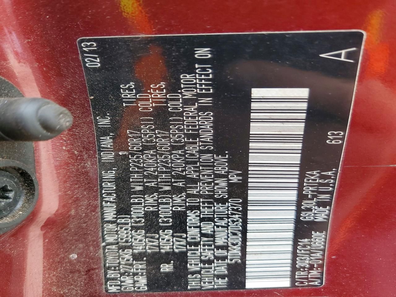 2013 Toyota Sienna le