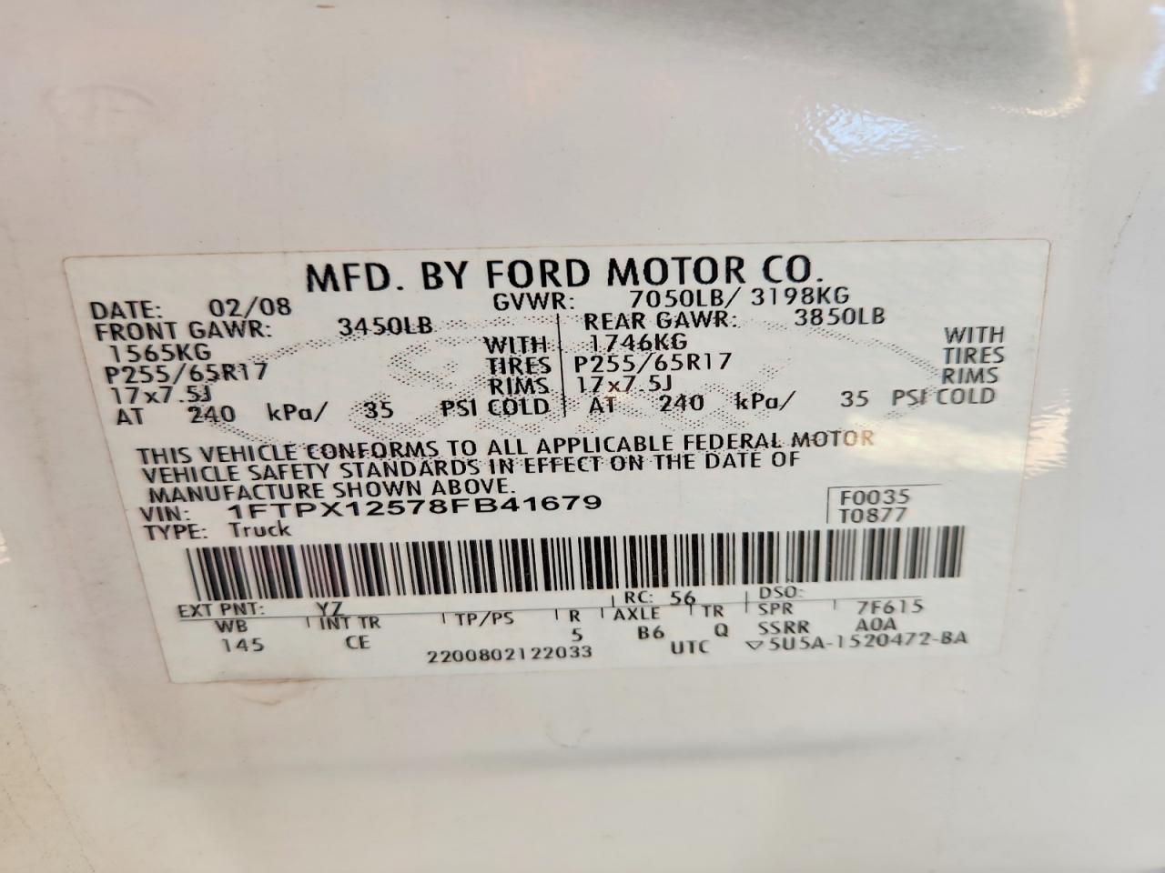 2008 Ford F150