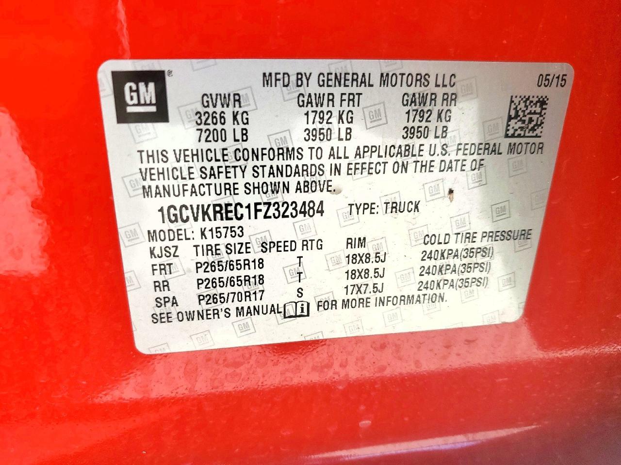 2015 Chevrolet Silverado K1500 lt
