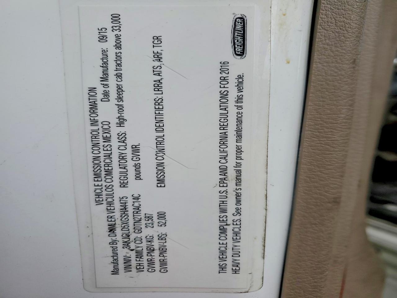 2016 Freigliner 2016 Freightliner Cascadia 1-Semi Truck
