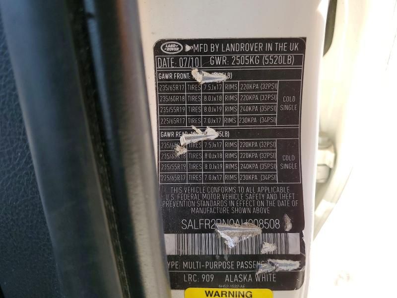 2010 Land Rover LR2 hse