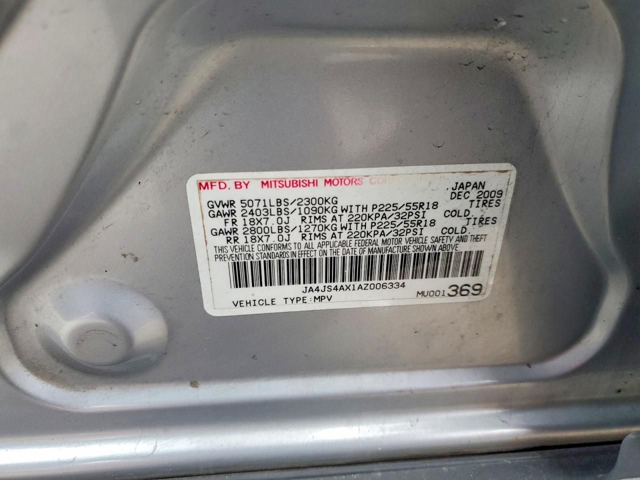 2010 Mitsubishi Outlander xls