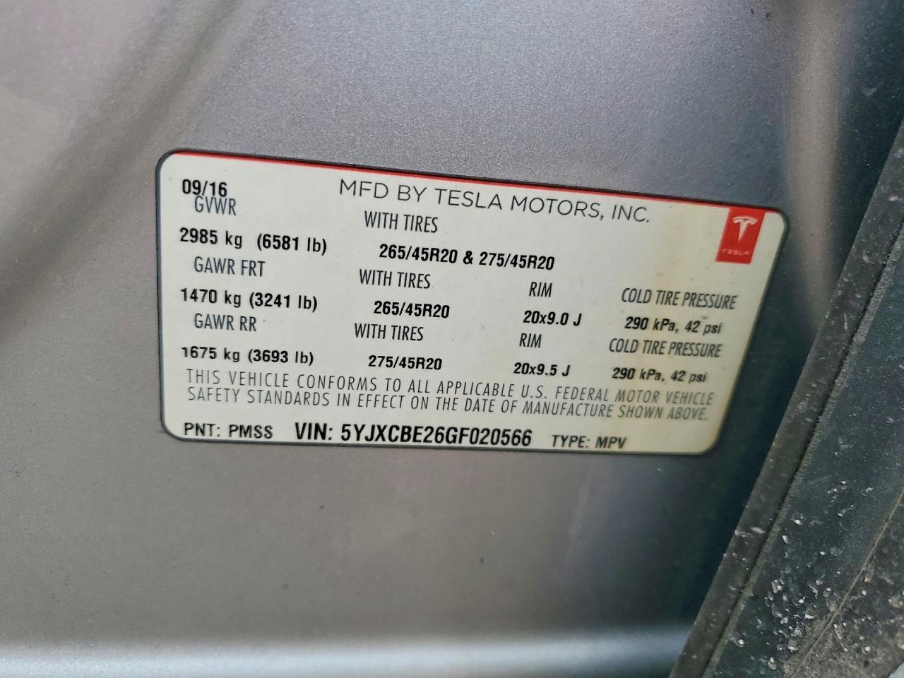 2016 Tesla Model x