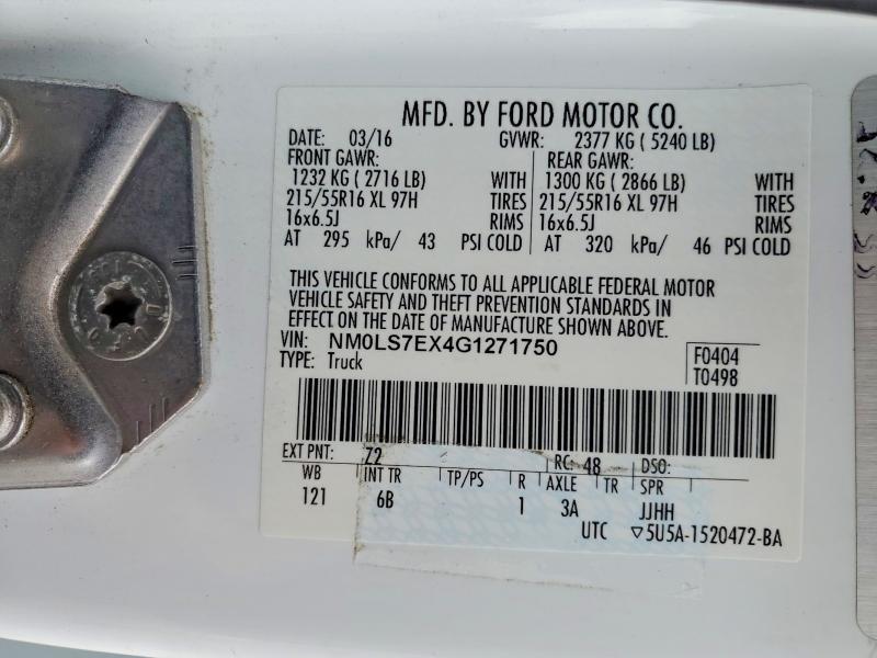 2016 Ford Transit Connect Utility / Service van