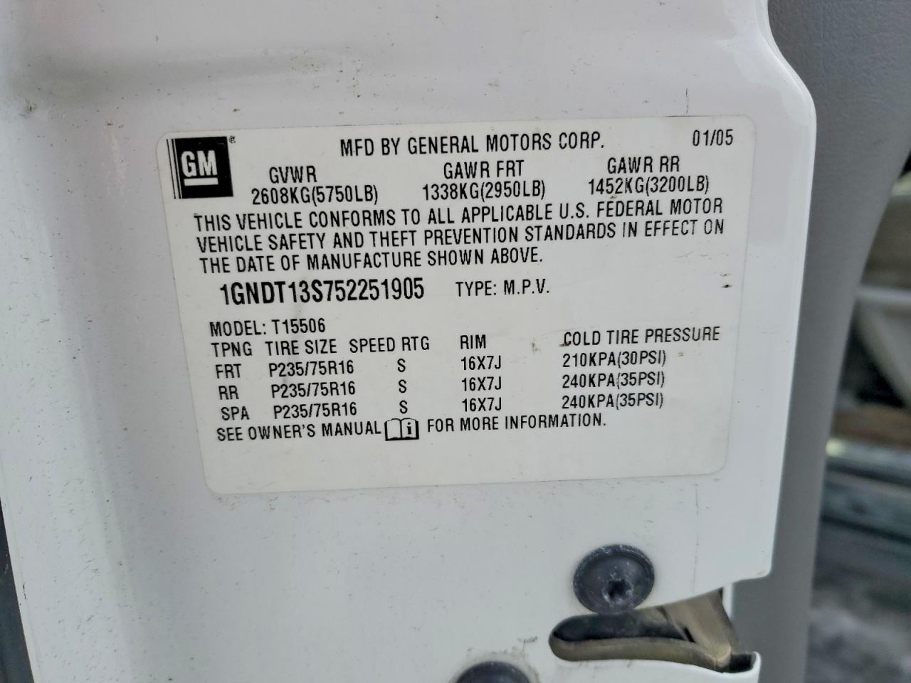 2005 Chevrolet Trailblazer ls