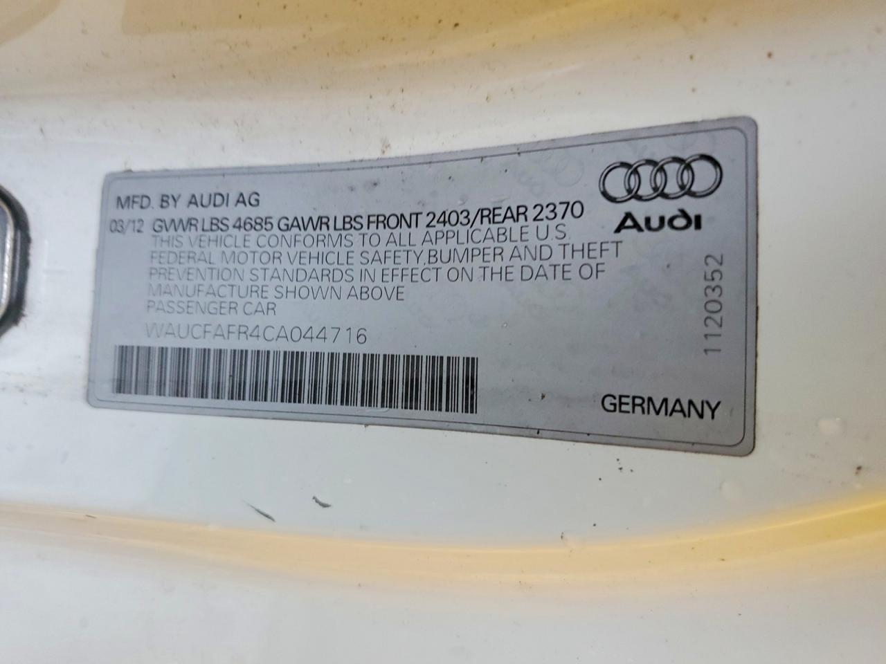 2012 Audi A5 Premium