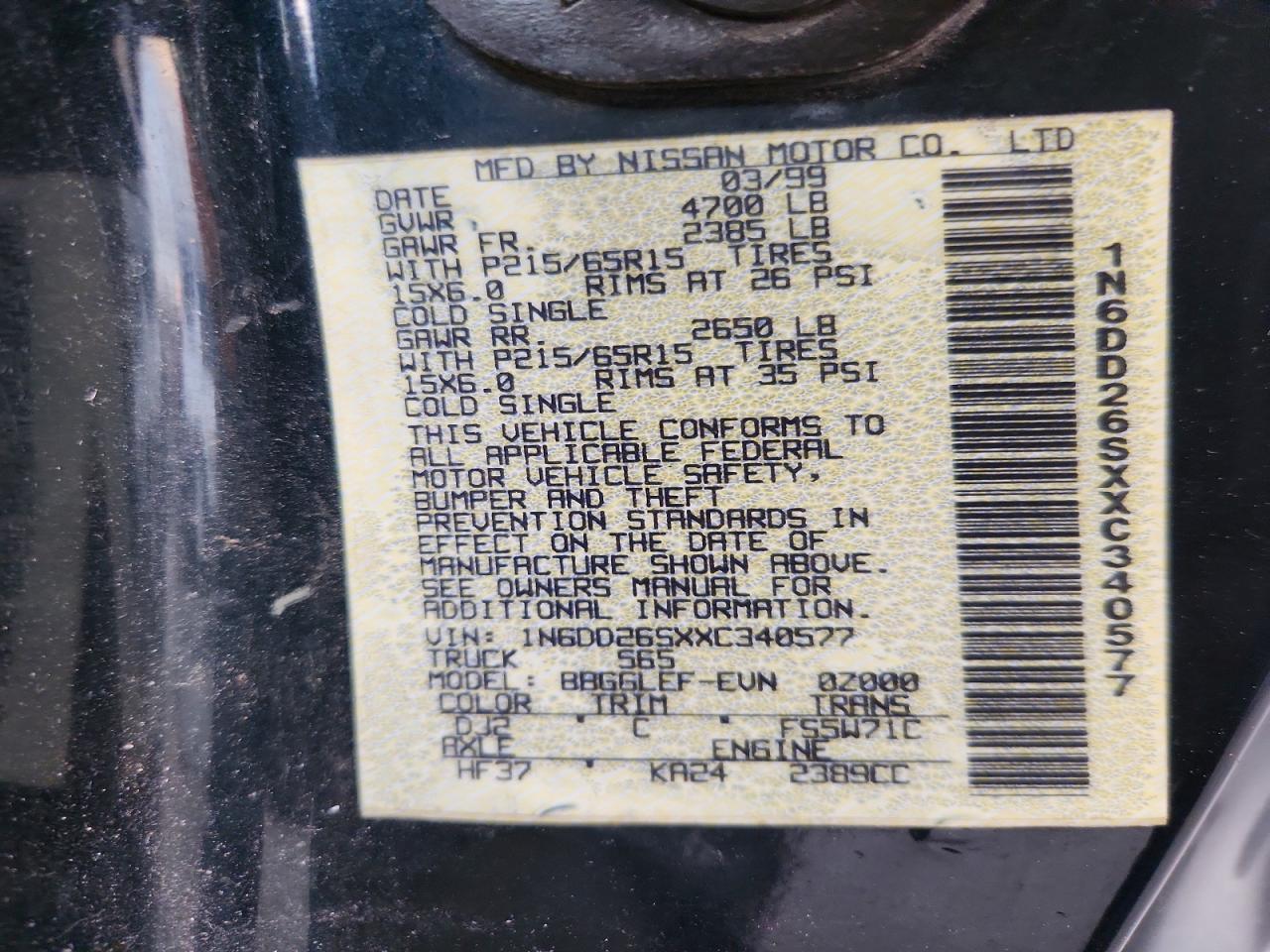 1999 Nissan Frontier XE