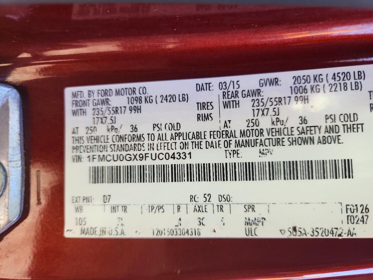 2015 Ford Escape se