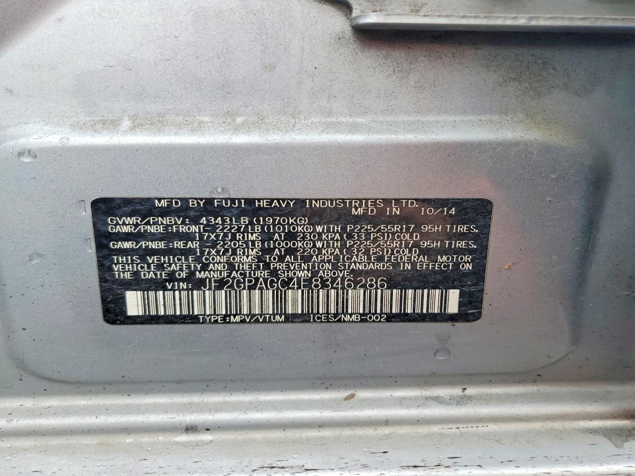 2014 Subaru Xv Crosstrek 2.0 Limited