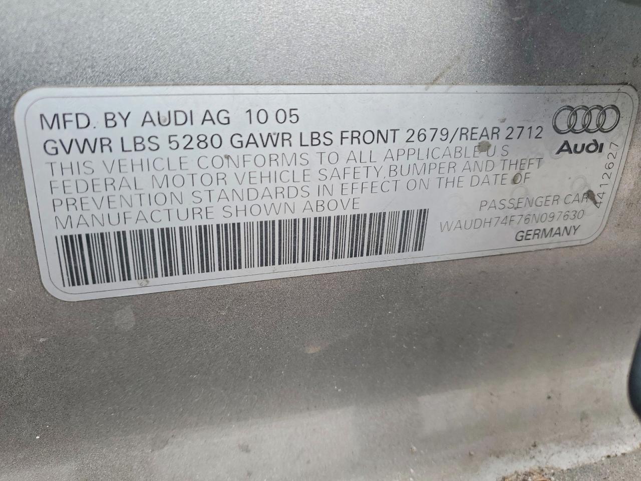 2006 Audi A6 3.2 Quattro