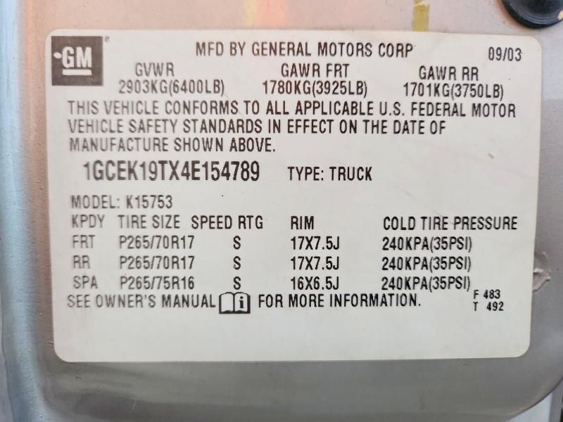 2004 Chevrolet Silverado K1500