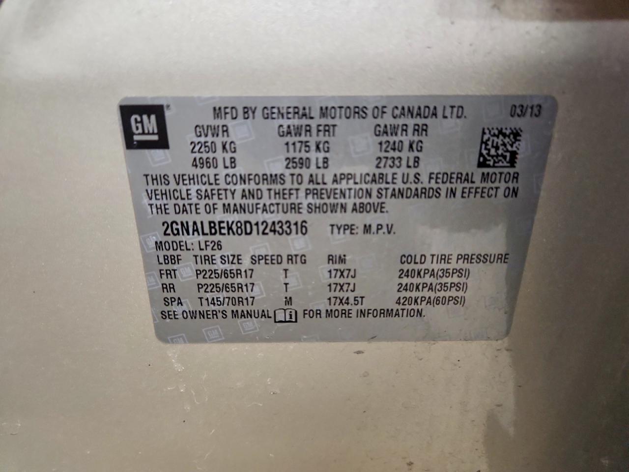 2013 Chevrolet Equinox ls