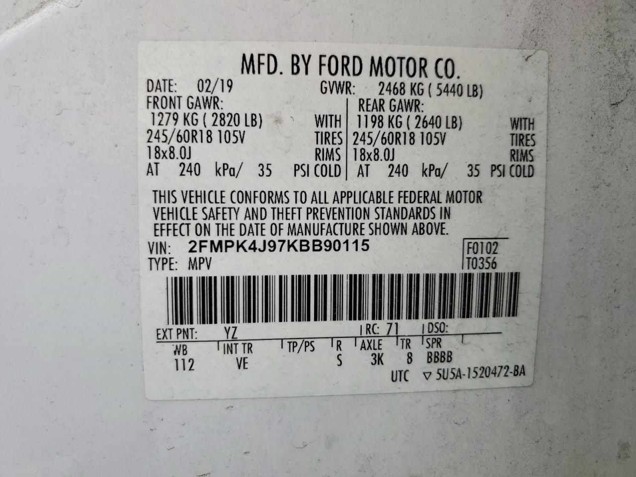 2019 Ford Edge sel