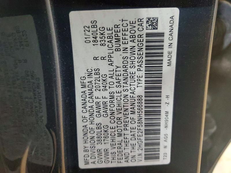 2022 Honda Civic Sport