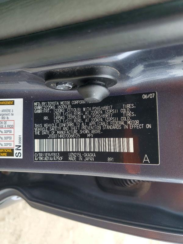 2007 Toyota 4runner SR5