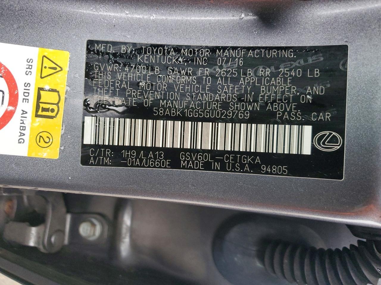 2016 Lexus Es 350