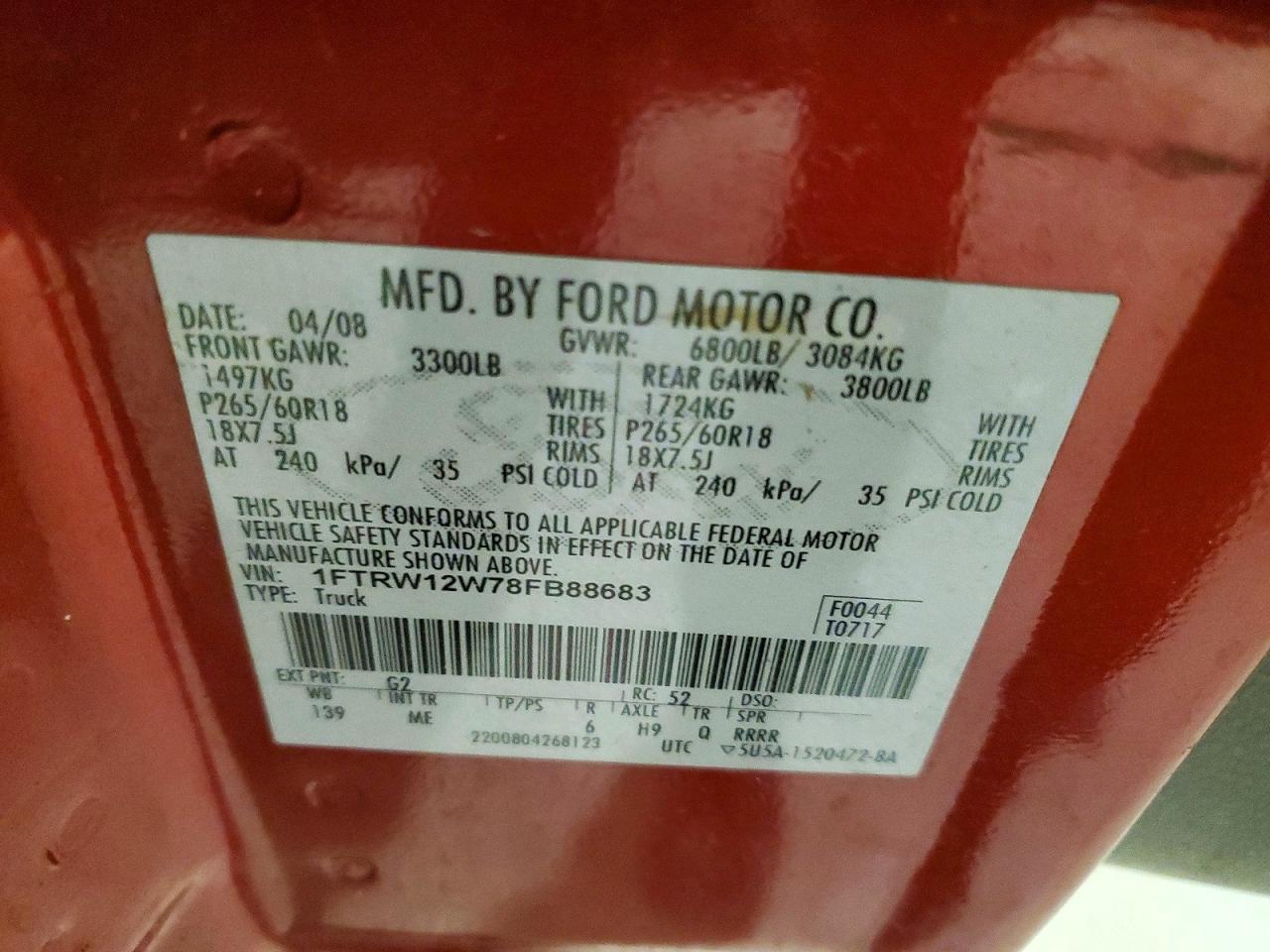 2008 Ford F150 Supercrew