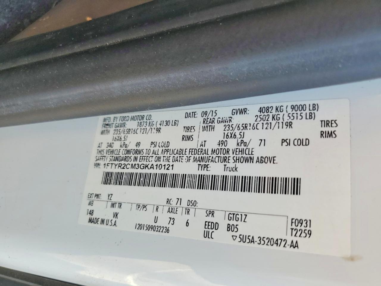 2016 Ford Transit T-250