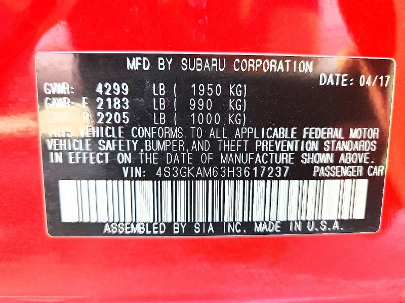 2017 Subaru Impreza Sport