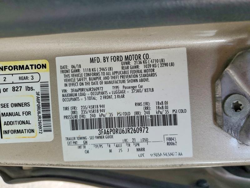 2018 Ford Fusion Titanium/platinum hev
