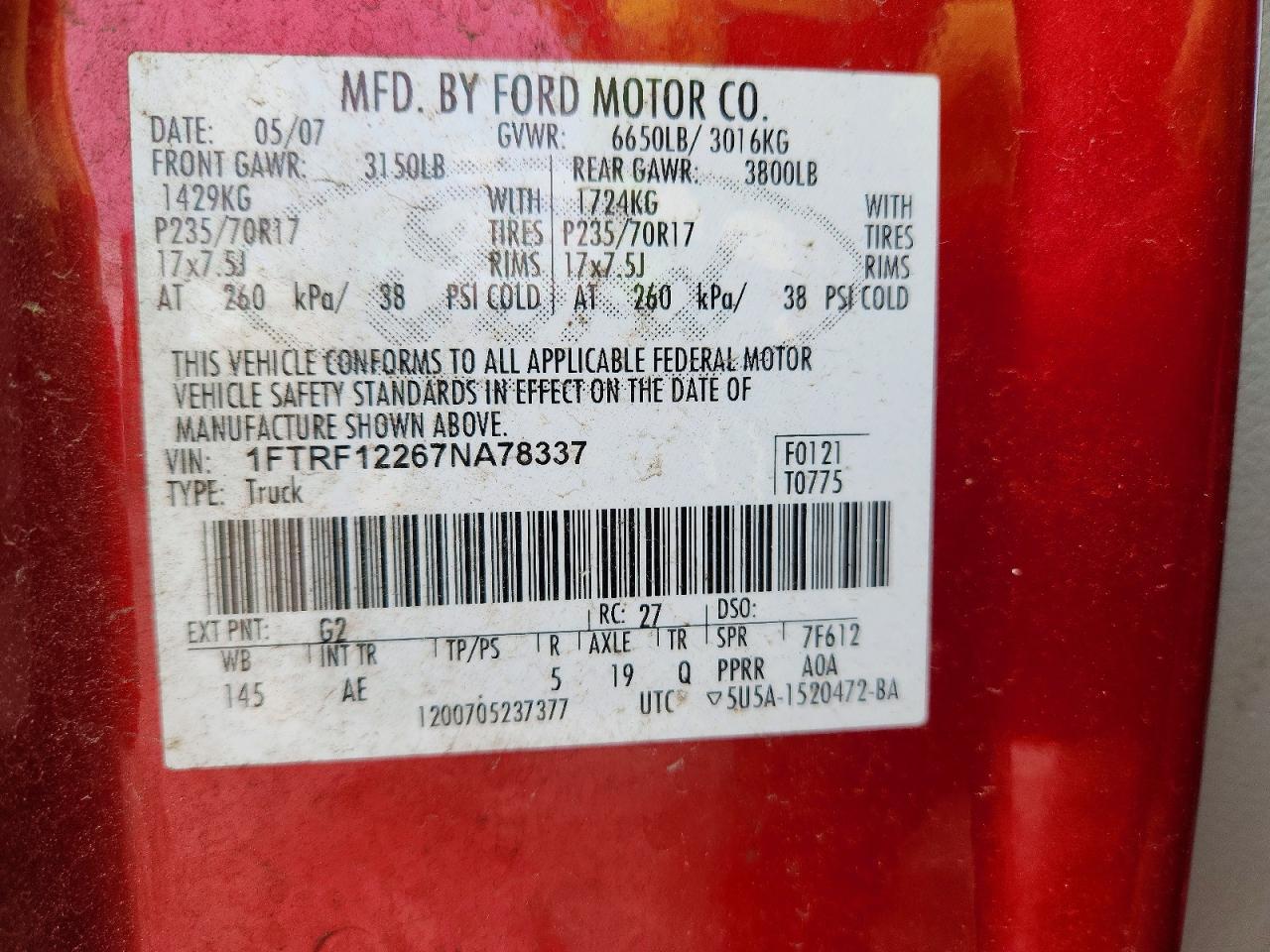 2007 Ford F150