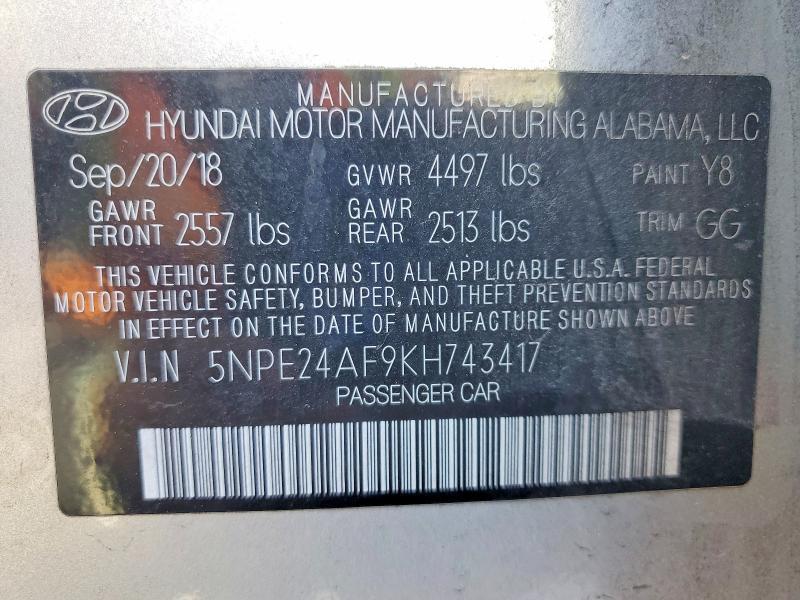2019 Hyundai Sonata se