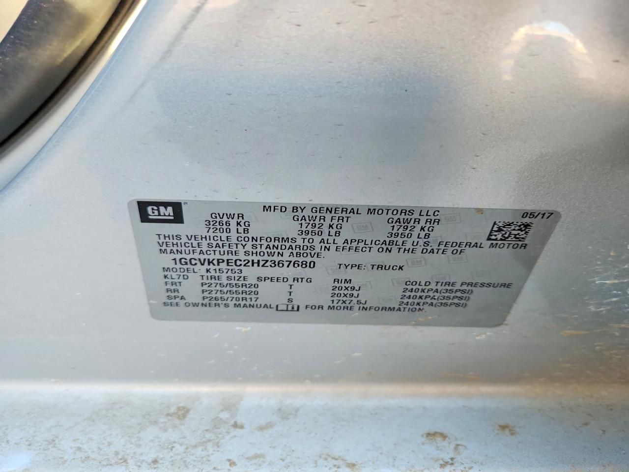 2017 Chevrolet Silverado K1500 Custom