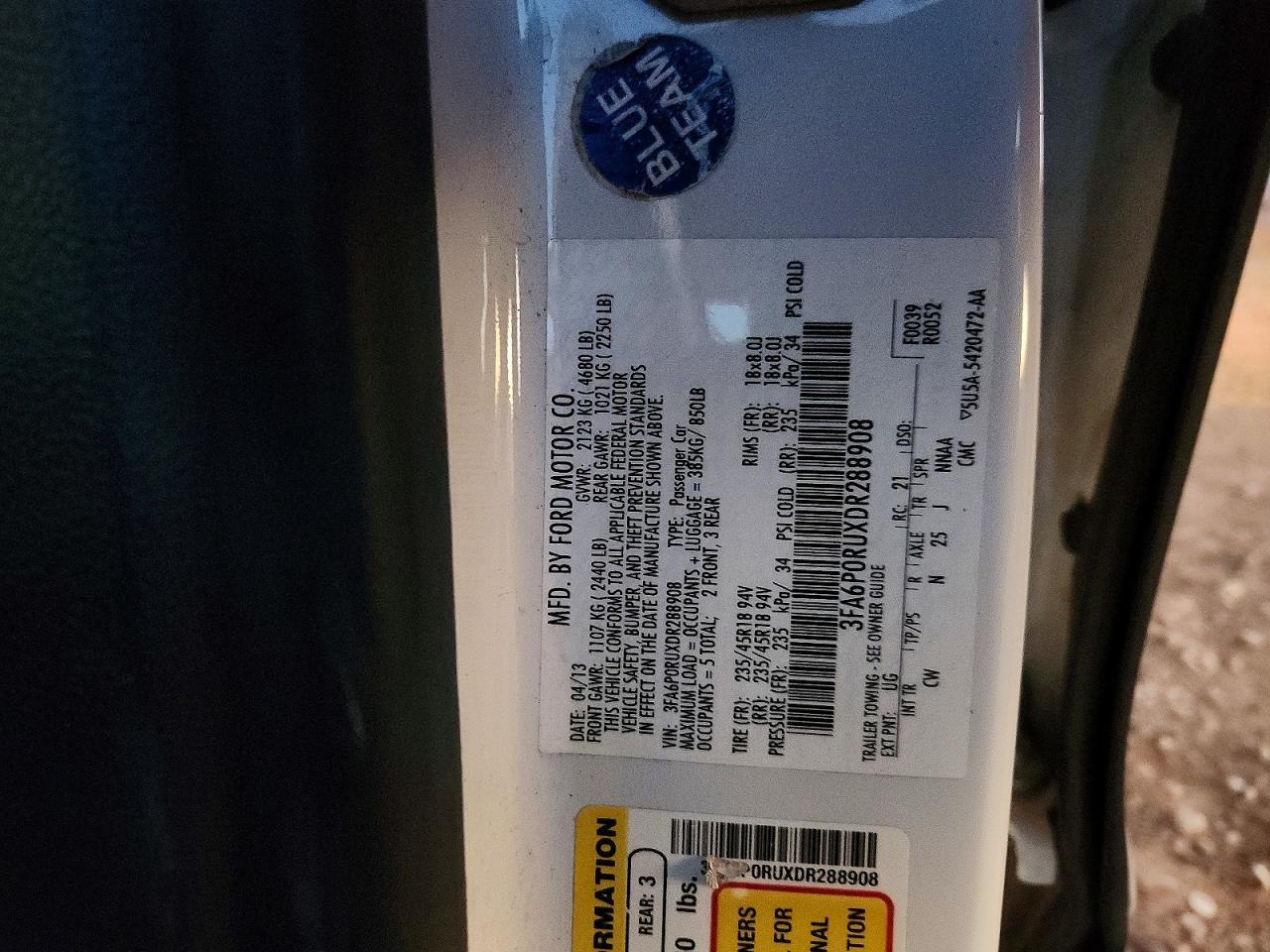 2013 Ford Fusion Titanium hev