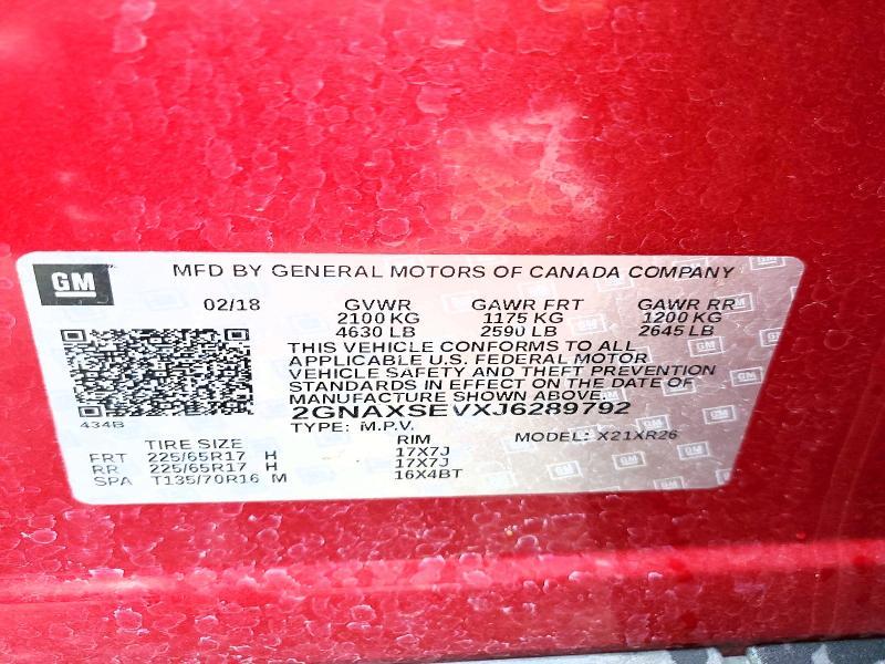 2018 Chevrolet Equinox lt