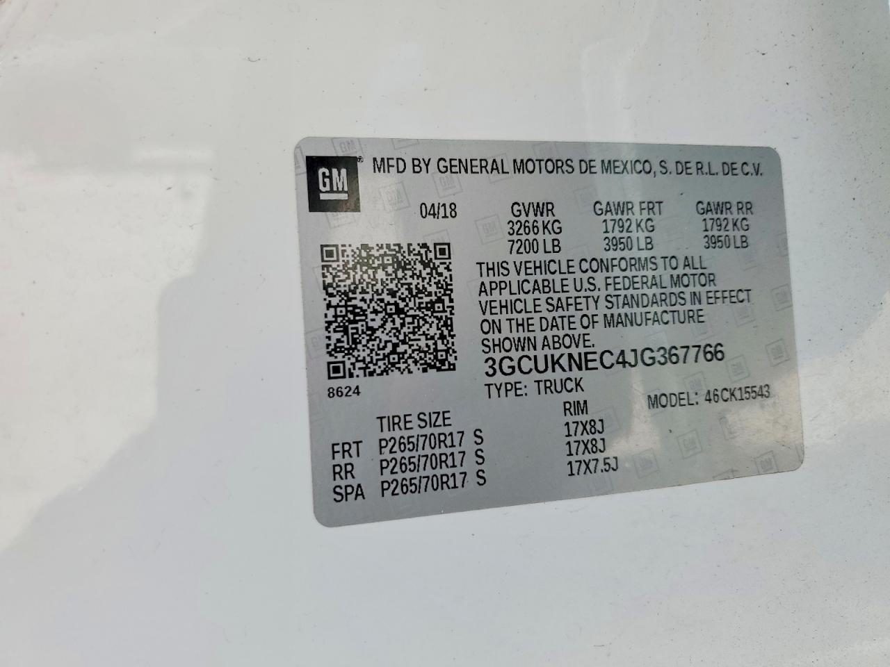2018 Chevrolet Silverado K1500