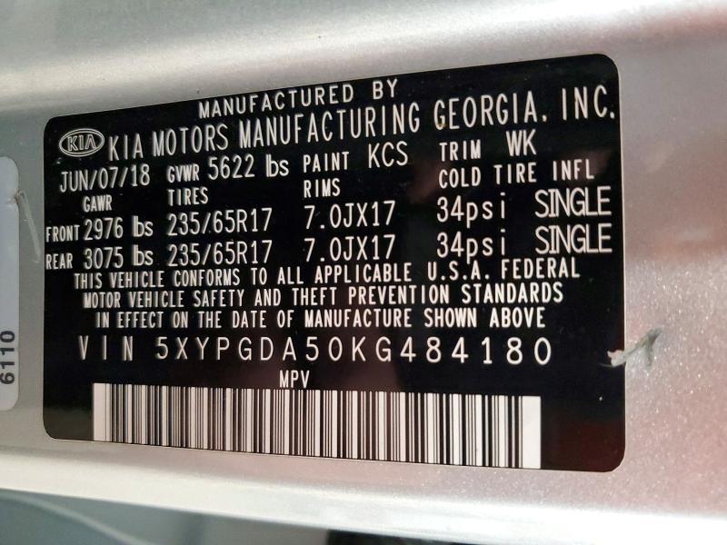 2019 KIA Sorento lx V6