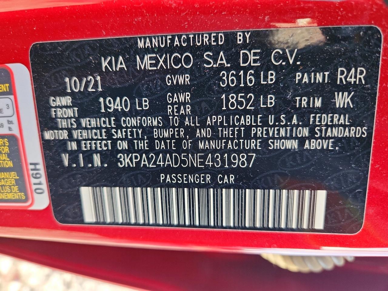 2022 KIA Rio s