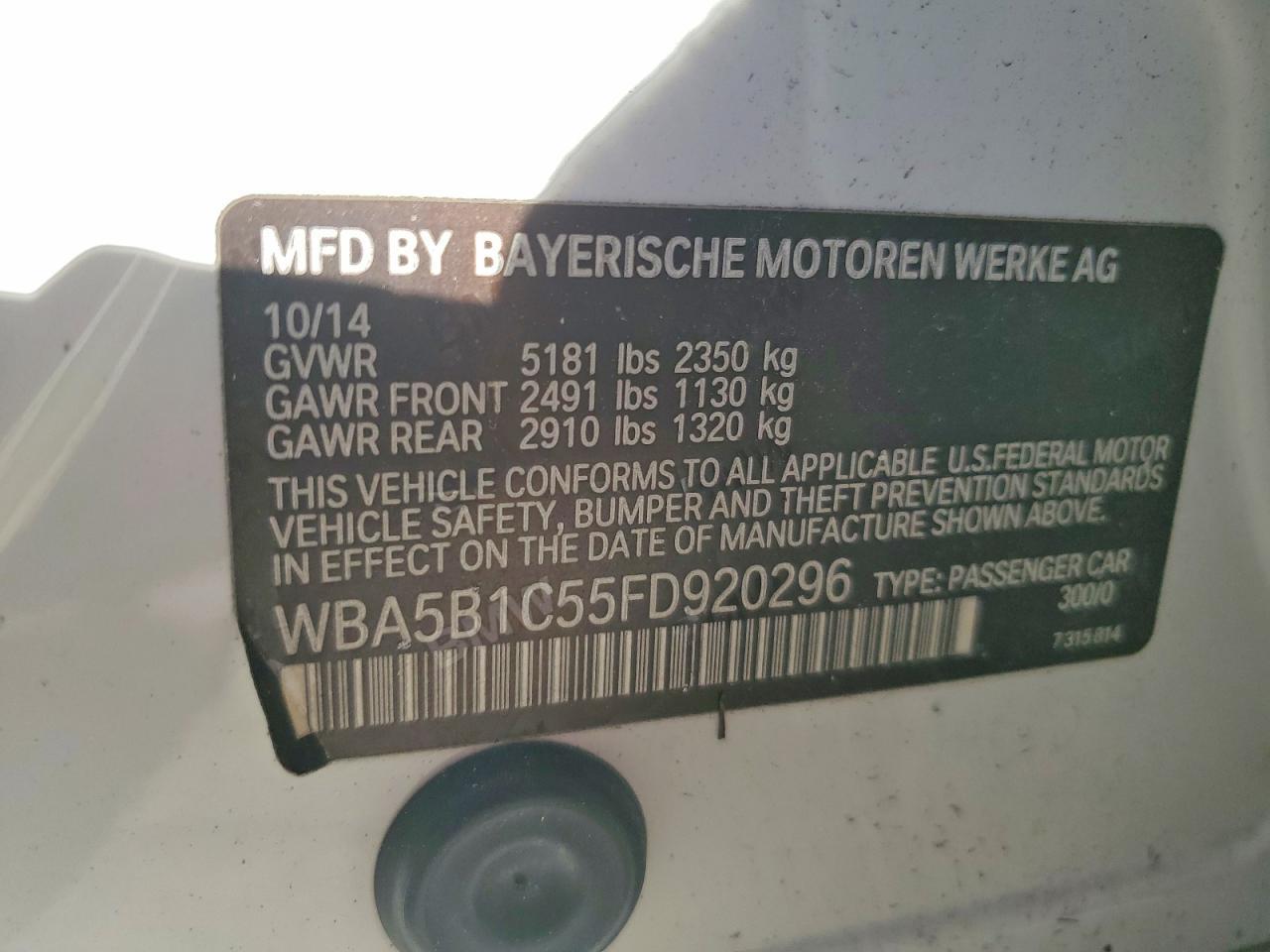 2015 BMW 535 i