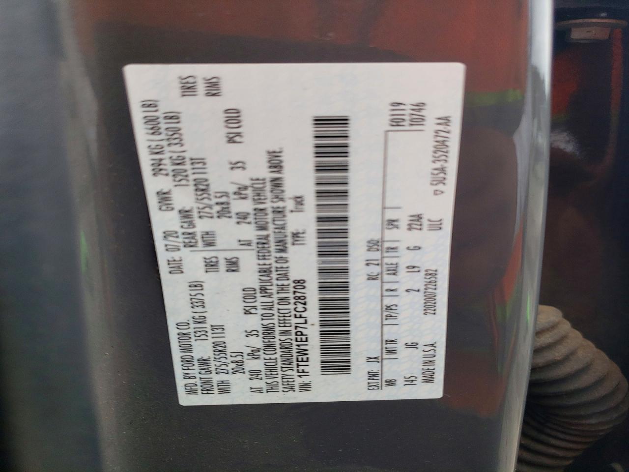 2020 Ford F150 Supercrew