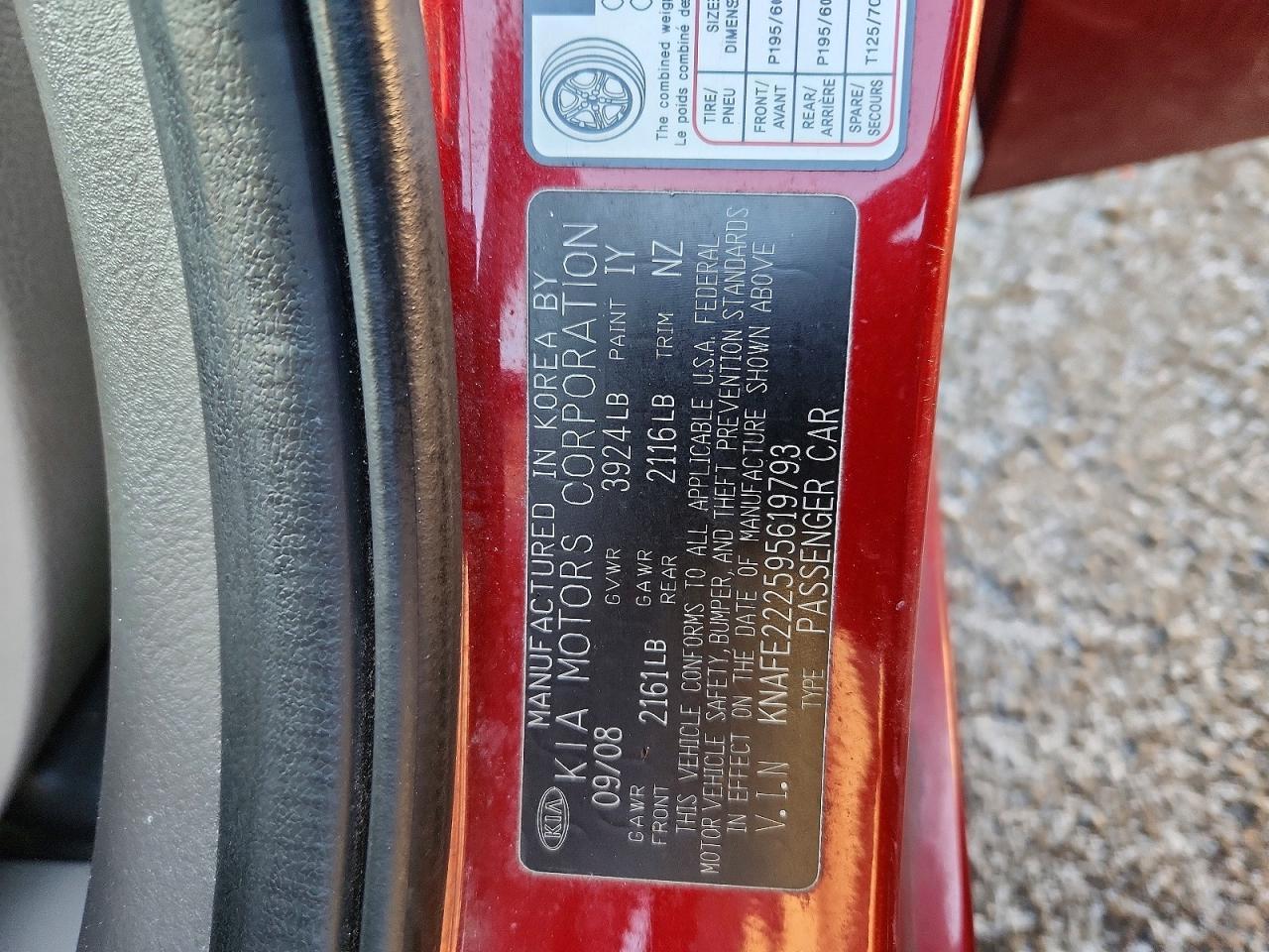 2009 KIA Spectra ex
