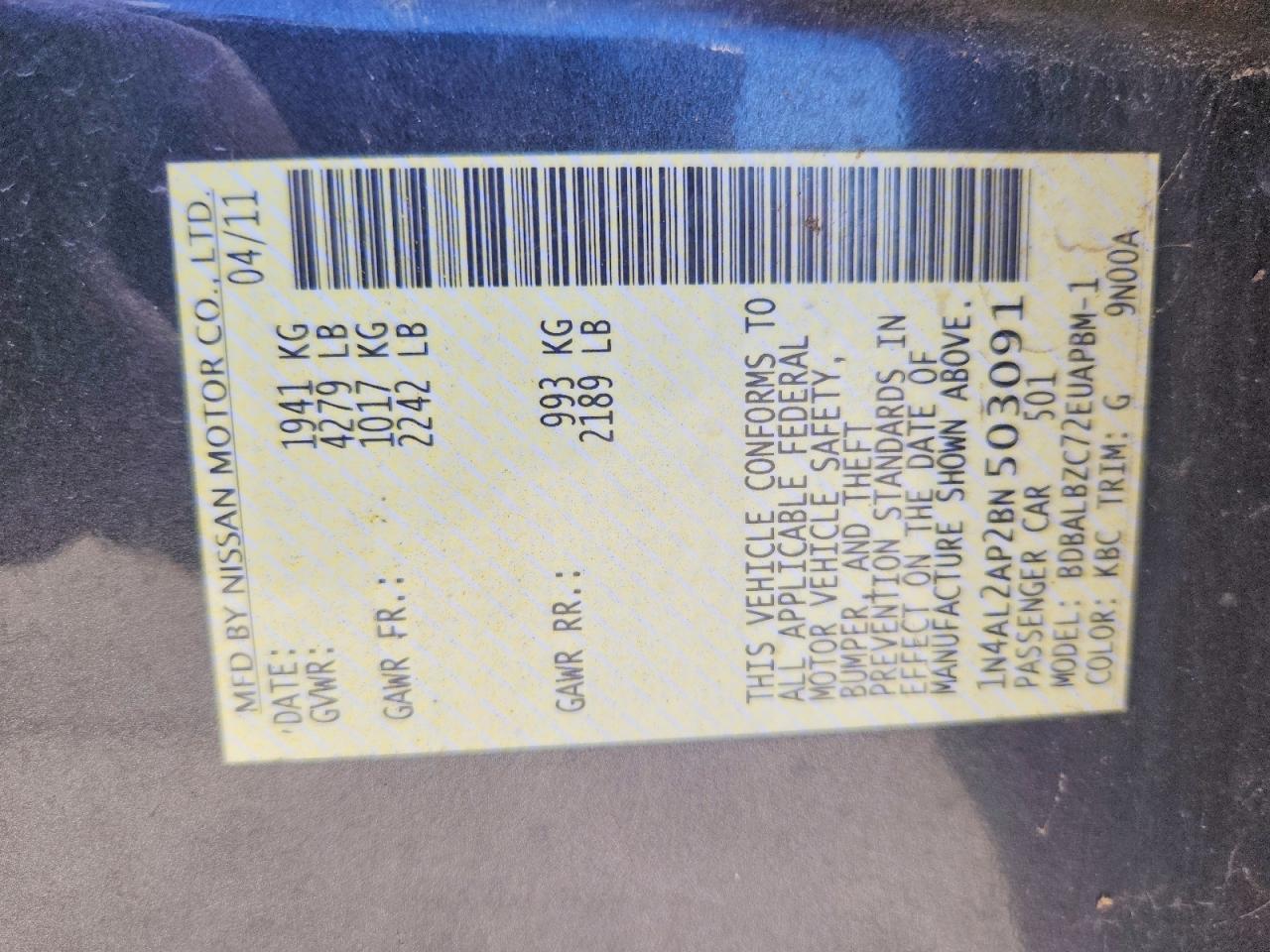 2011 Nissan Altima Base