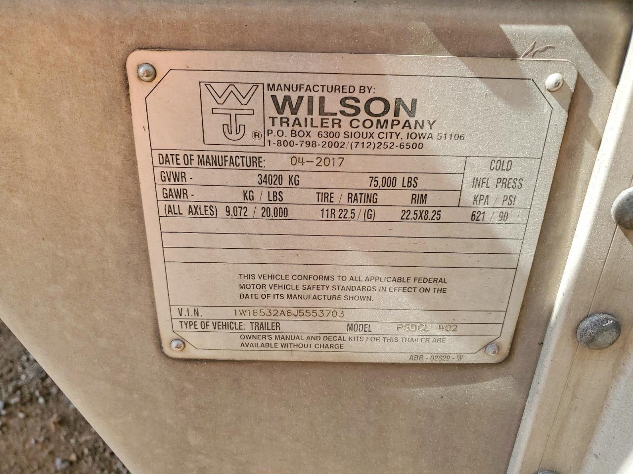 2018 Wilson 53 HOG TRL