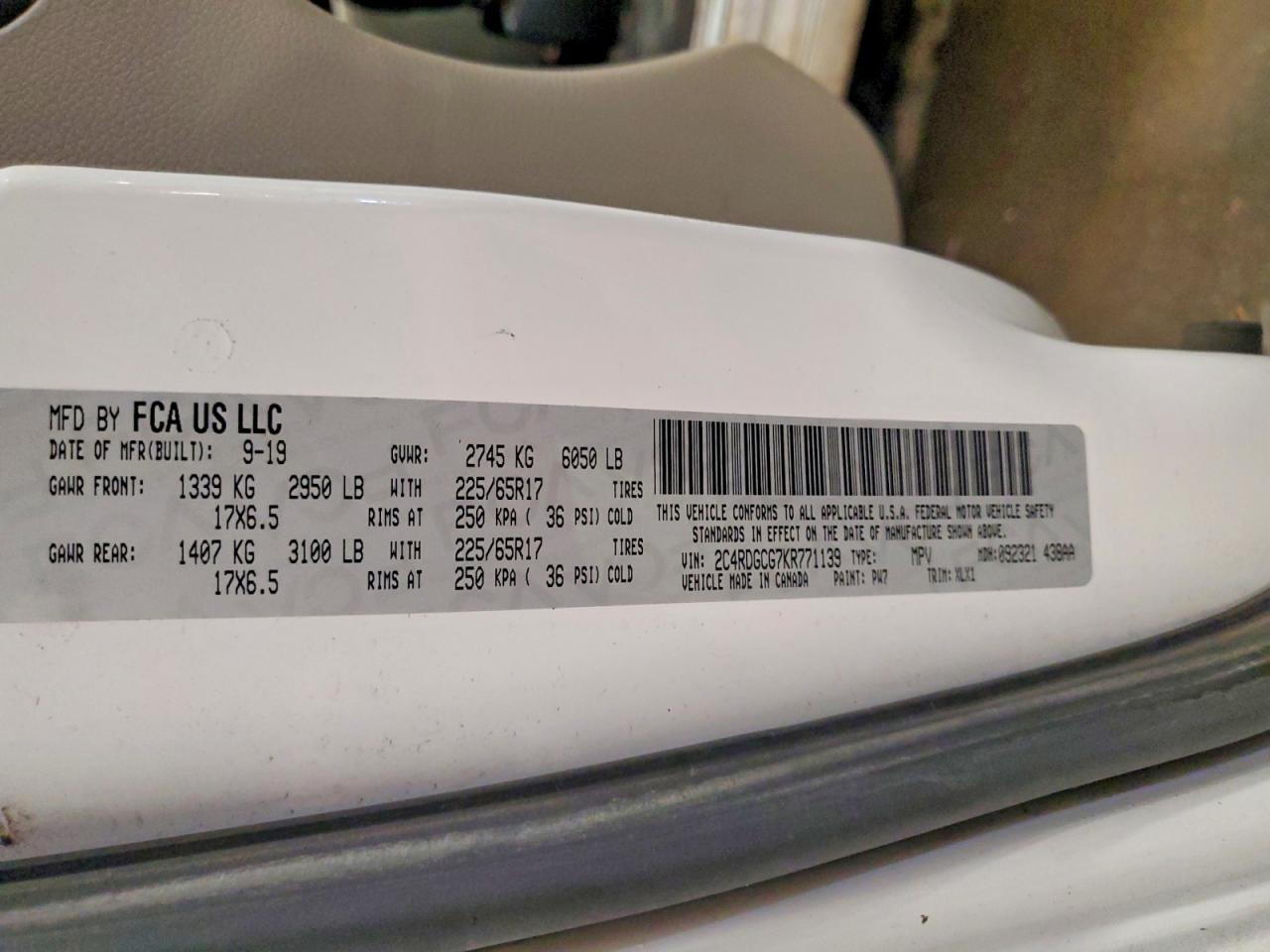 2019 Dodge Grand Caravan sxt