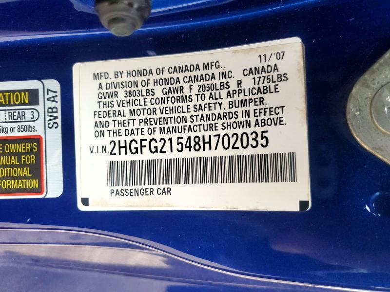 2008 Honda Civic si
