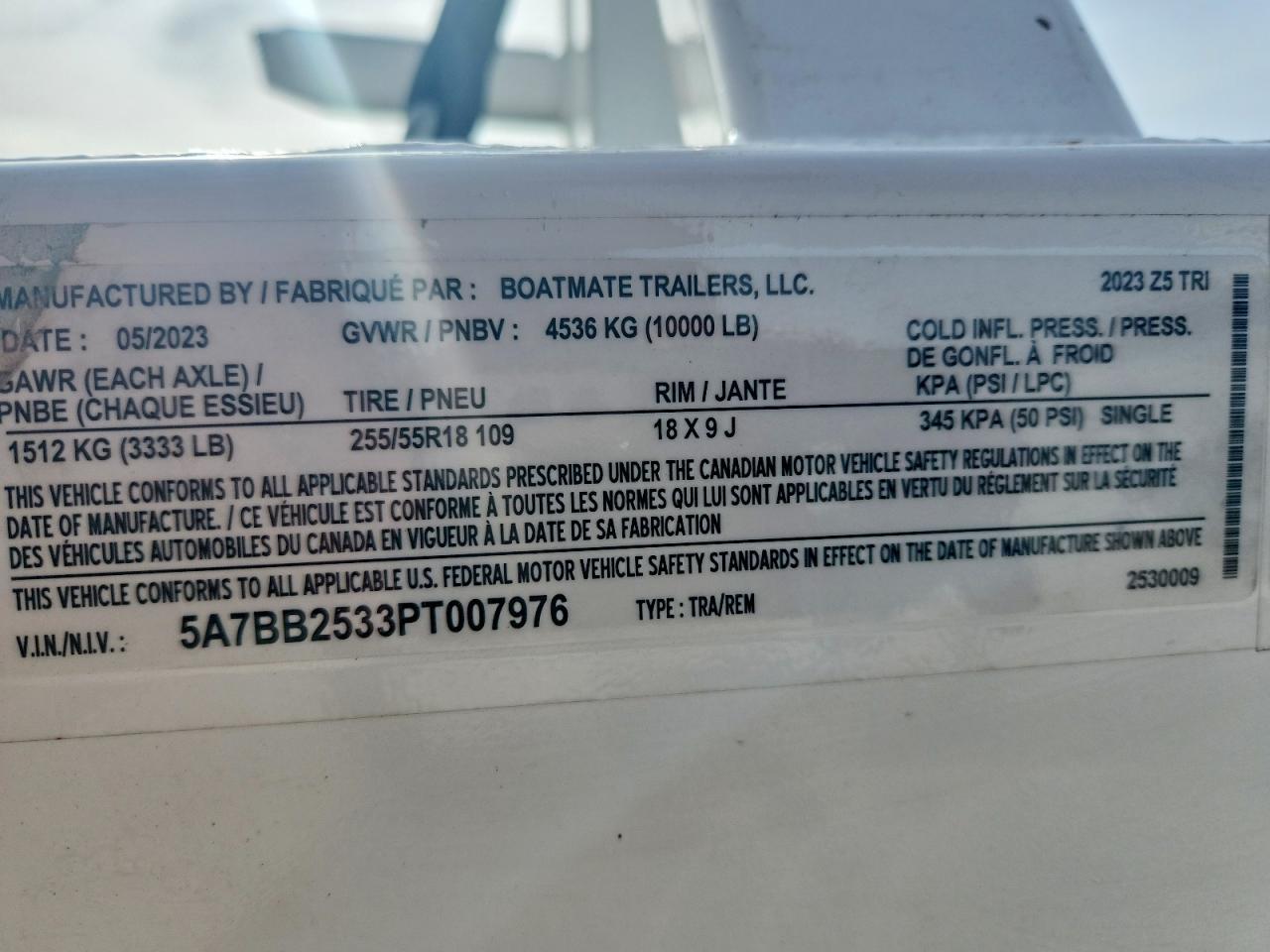 2023 Boat Mate 2530009 Boat Trailer