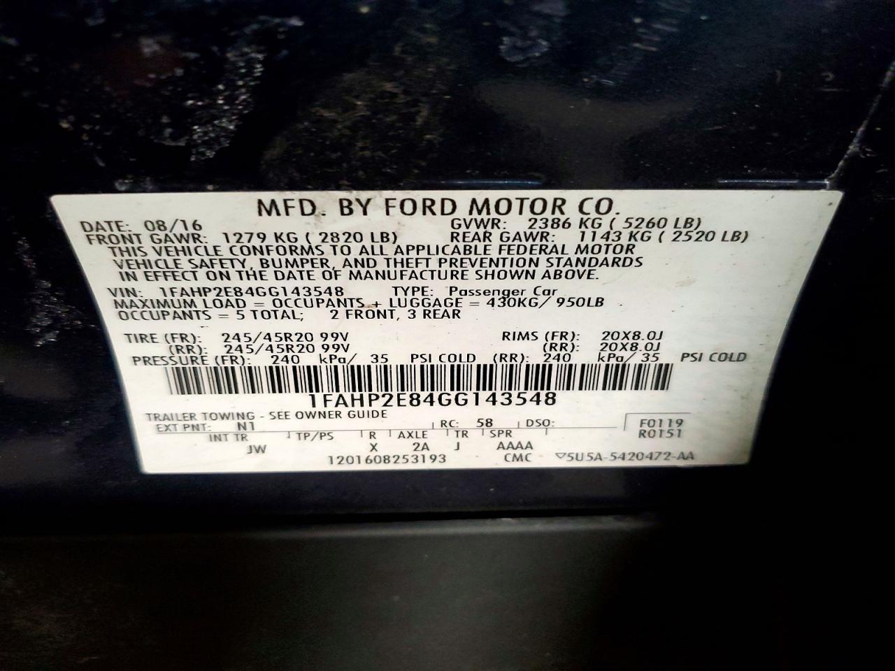 2016 Ford Taurus sel