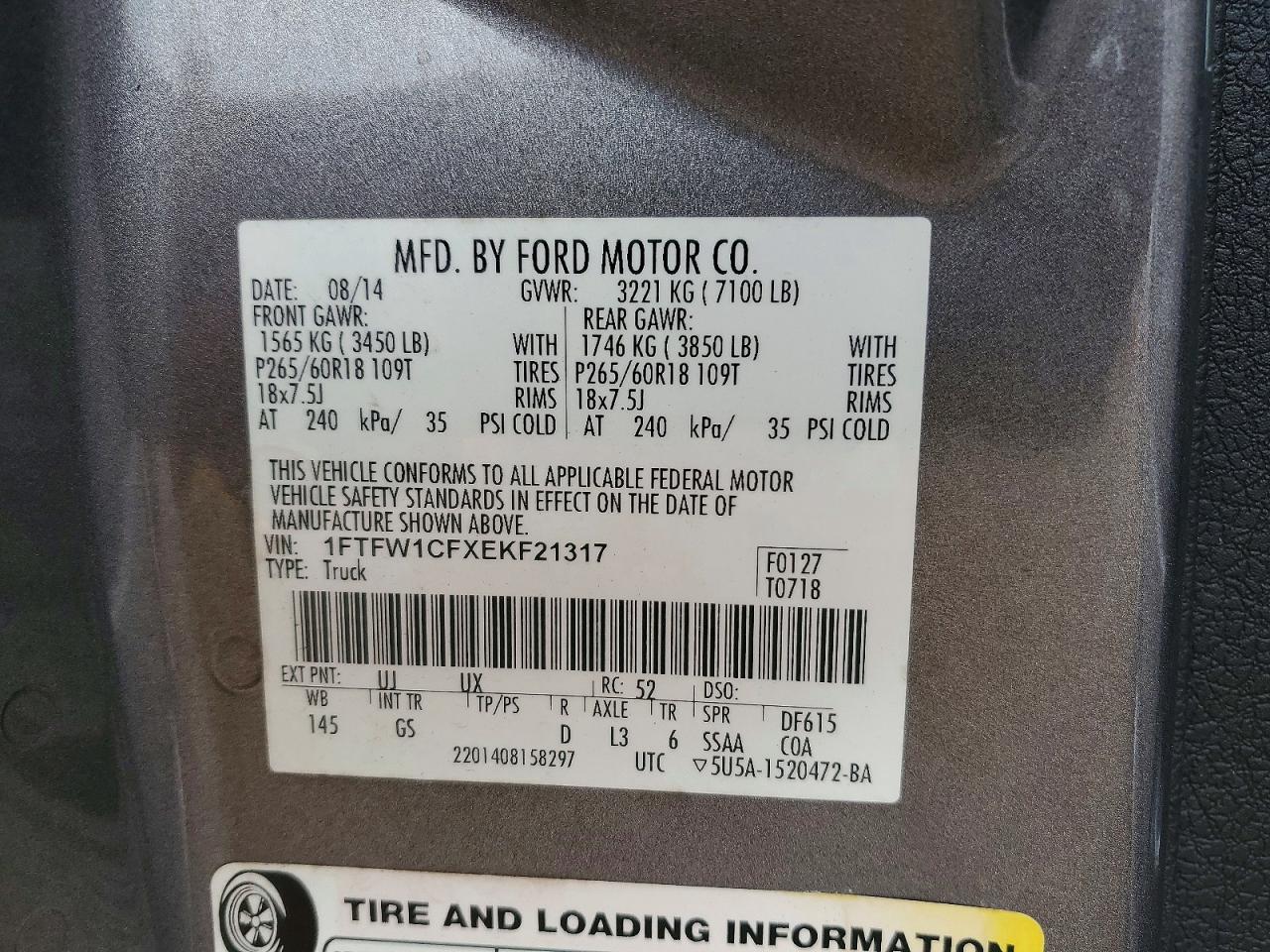 2014 Ford F150 Supercrew