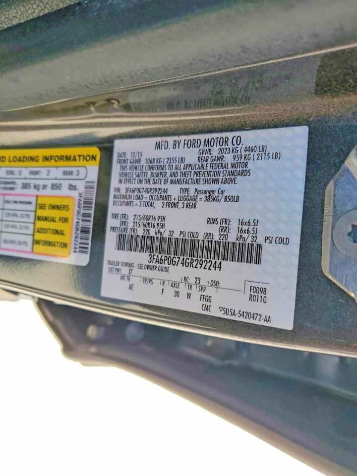 2016 Ford Fusion s