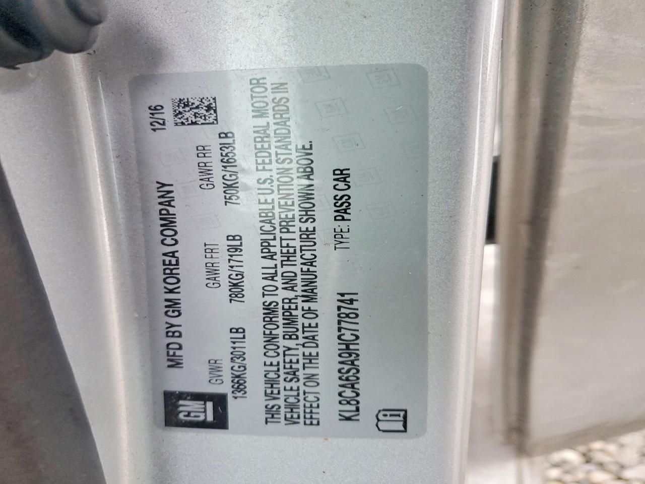 2017 Chevrolet Spark ls