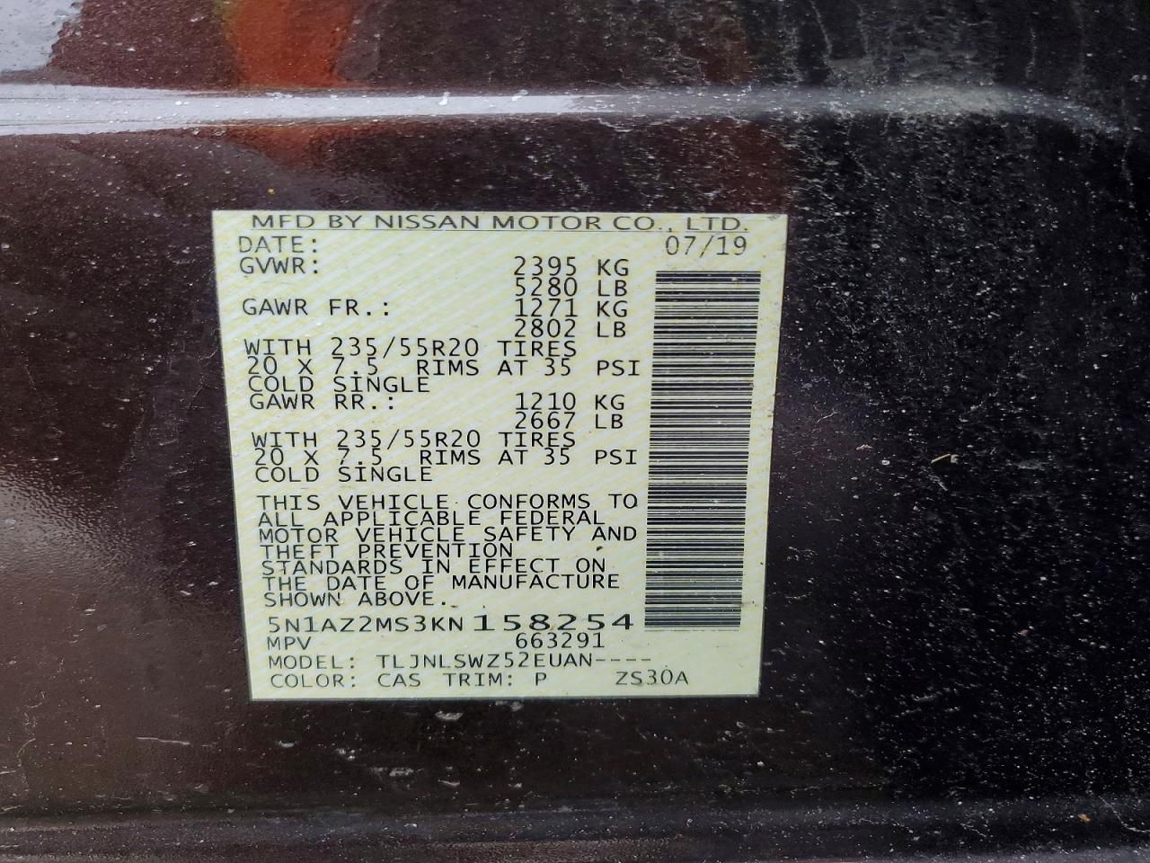 2019 Nissan Murano s