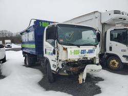 Salvage trucks for sale at Assonet, MA auction: 2017 Isuzu NPR Refuse Truck