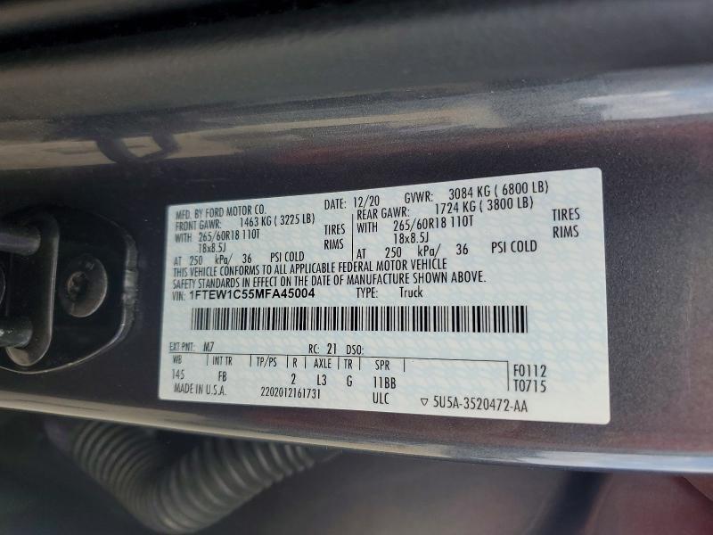 2021 Ford F150 Supercrew