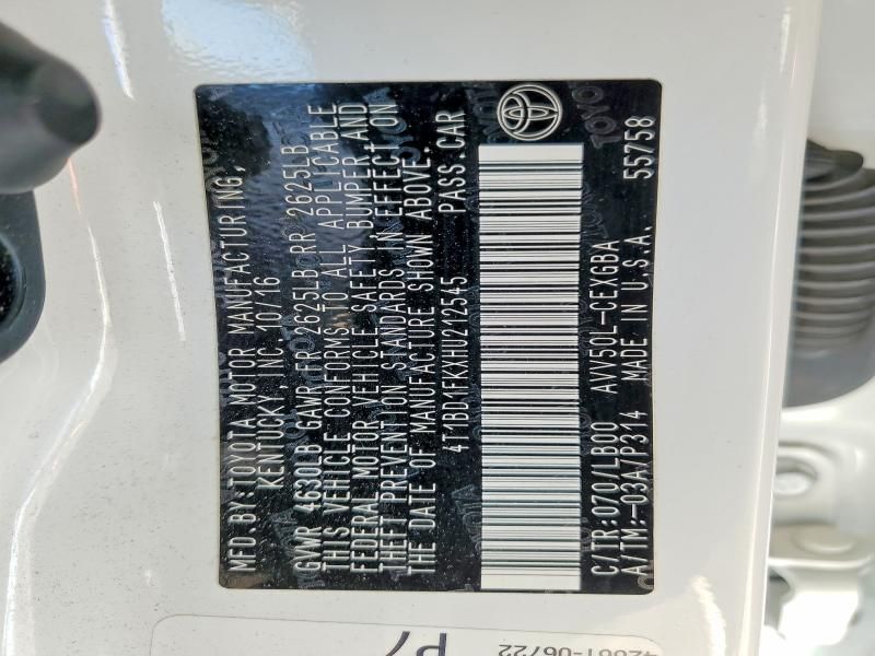 2017 Toyota Camry Hybrid